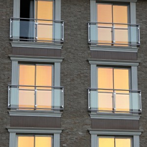 Facade of modern residential architecture